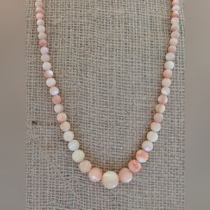 Vintage Angel Skin Coral Necklace
